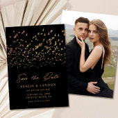 Elegante Vögel einer Feather-Foto-Hochzeit Save The Date