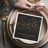 Elegante Vögel einer Feather Hochzeit Serviette