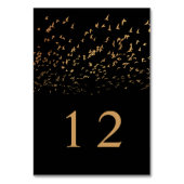 Elegante Vögel einer Feather Hochzeit Tischnummer (Rückseite)