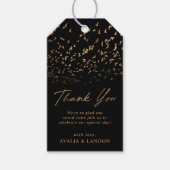 Elegante Vögel einer Feather Wedding Danke Geschenkanhänger (Vorderseite)