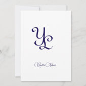 Elegante, von Hand Gezeichnet, blumenreiche Hochze Einladung (Rückseite)