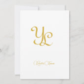 Elegante, von Hand Gezeichnet, blumenreiche Hochze Einladung (Rückseite)