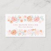 Elegante, von Hand Gezeichnet Botanische Blumenstr Visitenkarte (Vorderseite)