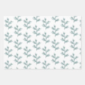 Elegante, von Hand gezeichnet Branches Weihnachten Geschenkpapier Set (Vorderseite 2)