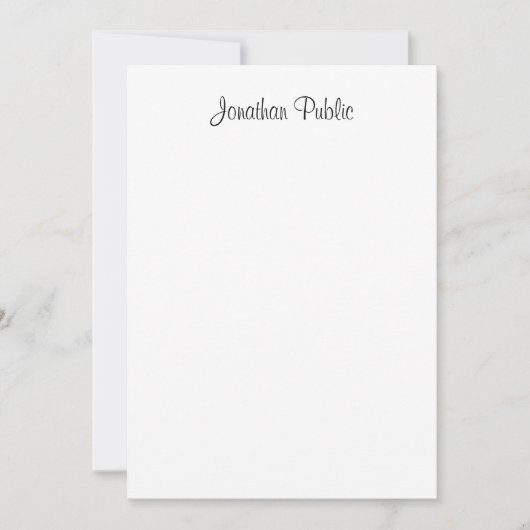 Elegante Vorlage für benutzerdefinierten handgesch (Vorderseite)