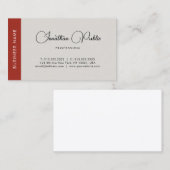 Elegante Vorlage für Berufliche Skriptnamen Modern Visitenkarte (Vorne/Hinten)