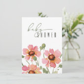 Elegante Vorlage für die Einladung von Babyduschen (Stehend Vorderseite)