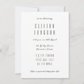 Elegante Vorlage für die Einladung von Babyduschen (Rückseite)