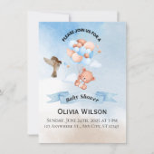 Elegante Vorlage für die Einladung von Babyduschen (Vorderseite)