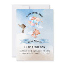 Elegante Vorlage für die Einladung von Babyduschen