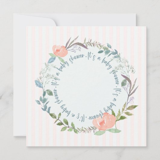 Elegante Vorlage für die Einladung von Babyduschen (Vorderseite)