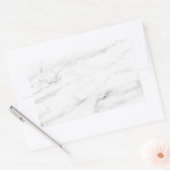 Elegante Vorlage für die gelbe, weiße Marmorplatte Rechteckiger Aufkleber (Umschlag)