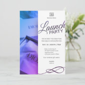 Elegante Vorlage für eine Launch-Party-Einladung (Stehend Vorderseite)