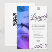 Elegante Vorlage für eine Launch-Party-Einladung (Vorne/Hinten)
