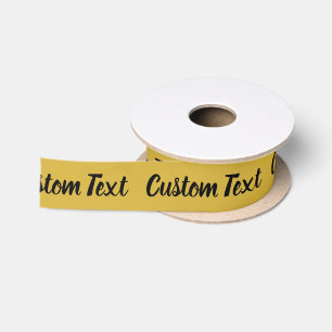 Elegante Vorlage für Gold- und Schwarz-Script Satinband