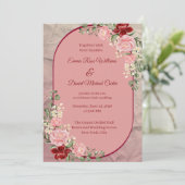 Elegante Vorlage für Hochzeitseinladungen (Stehend Vorderseite)