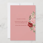 Elegante Vorlage für Hochzeitseinladungen (Rückseite)