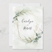 Elegante Vorlage für Hochzeitsfeiern (Rückseite)