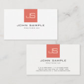 Elegante Vorlage für moderne Monogramme Visitenkarte (Vorne/Hinten)