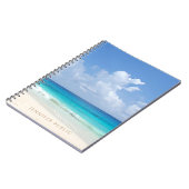 Elegante Vorlage für Wasserfarbenwelt Seascape Wav Notizblock (Linke Seite)