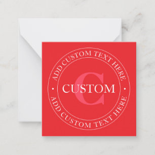 Elegante Vorlage für zirkulären Text editable Red