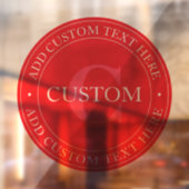 Elegante Vorlage für zirkulären Text editable Red  Fensteraufkleber (Blatt 2)