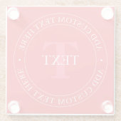 Elegante Vorlage für zirkulären Text editable Red Glasuntersetzer (Rückseite)