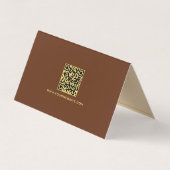 Elegante Vorlage gefalteter goldener Text Chocolat Visitenkarten (Rückseite)