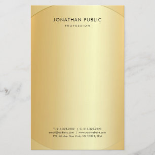 Elegante Vorlage Gold Modern Minimalistisch Einfac Briefpapier