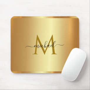 Elegante Vorlage mit individuellem Namen und Monog Mousepad