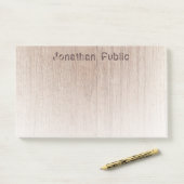 Elegante Vorlage Moderner, bedrückter Text Post-it Klebezettel (Auf Schreibtisch)