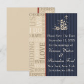 Elegante Vorlage Save the Date Hochzeit (Vorne/Hinten)