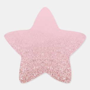Elegante Vorlage Trendige Rose Gold Glitter Blank Stern-Aufkleber