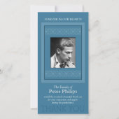 Elegante Vorlage Vielen Dank Memorial Foto 3 (Vorderseite)