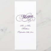 Elegante Vorlagen mit Lila und weißen Hochzeitsmen (Rückseite)