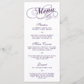 Elegante Vorlagen mit Lila und weißen Hochzeitsmen (Vorderseite)