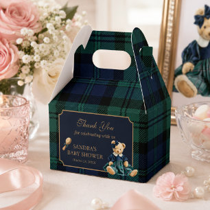 Elegante Vornehme Teddybär Mädchen Baby Shower Geschenkschachtel