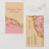 Elegante vornehme Visitenkarte (Rosa) (Vorne/Hinten)
