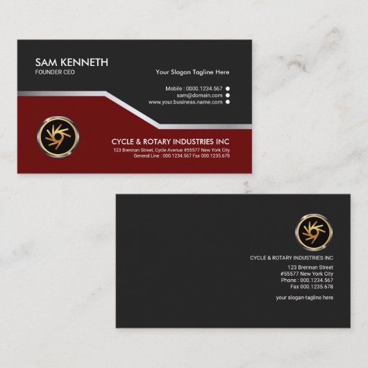 Elegante vorzügliche atemberaubende silberne Linie Visitenkarte (Vorne/Hinten)