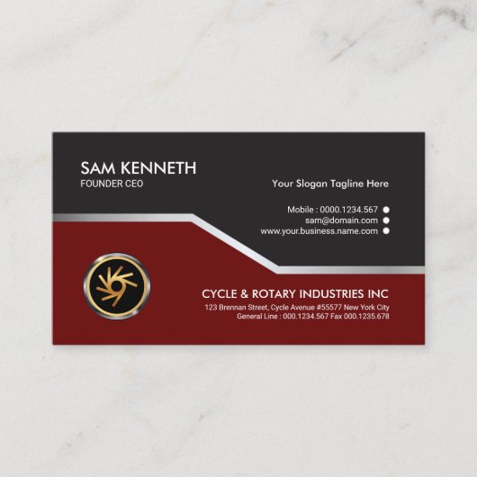 Elegante vorzügliche atemberaubende silberne Linie Visitenkarte (Vorderseite)