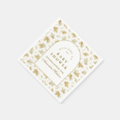Elegante Wald-Blätter-Baby-Party Serviette (Ecke)