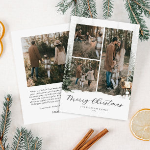 Elegante Wald-Weihnachtskarte für die Familie mit Feiertagskarte