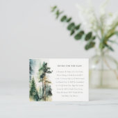 Elegante Waldbücher für Babydusche Begleitkarte (Stehend Vorderseite)