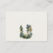 Elegante Waldbücher für Babydusche Begleitkarte (Rückseite)