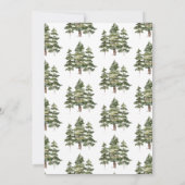 Elegante Waldhochzeit Einladung (Rückseite)