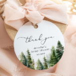 Elegante Waldkiefernbäume Danke Geschenkanhänger<br><div class="desc">Elegante Wälder Kiefernbäume Bridal danken Ihnen für Tags Matching Artikel zur Verfügung.</div>