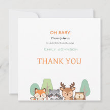 Elegante Waldtiere Baby Shower