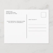 Elegante Walking Paw Prints Gold Personalize Movin Ankündigungspostkarte (Rückseite)