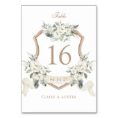 Elegante Wappen Tischnummer (Vorderseite)