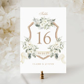 Elegante Wappen Tischnummer